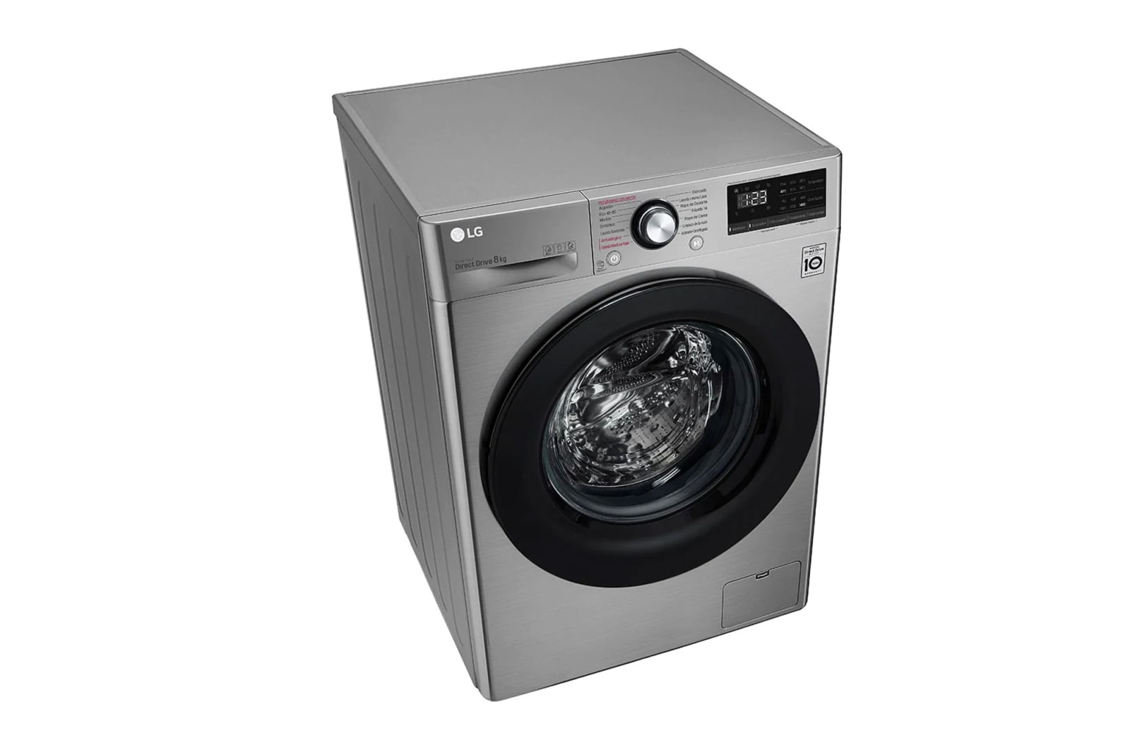 LG Máquina de lavar roupa slim LG F2WV5S85S2S, 8,5 kg, eficiência energética C, 1200 r.p.m., AI DD™, Steam™, TurboWash™, inox, F2WV5S85S2S