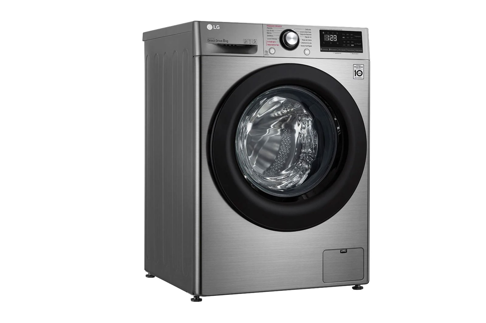 LG Máquina de lavar roupa slim LG F2WV5S85S2S, 8,5 kg, eficiência energética C, 1200 r.p.m., AI DD™, Steam™, TurboWash™, inox, F2WV5S85S2S