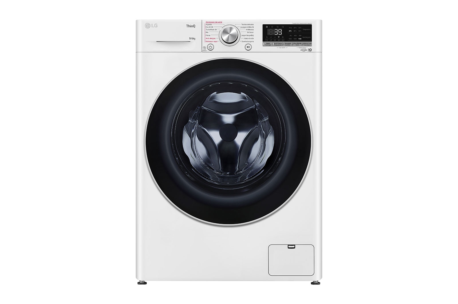 LG Máquina de lavar e secar roupa LG F4DV7009S1W, 9/6 kg, eficiência energética A/E, 1400 r.p.m., AI DD™, Steam™, TurboWash360™, EcoHybrid™, branco, F4DV7009S1W