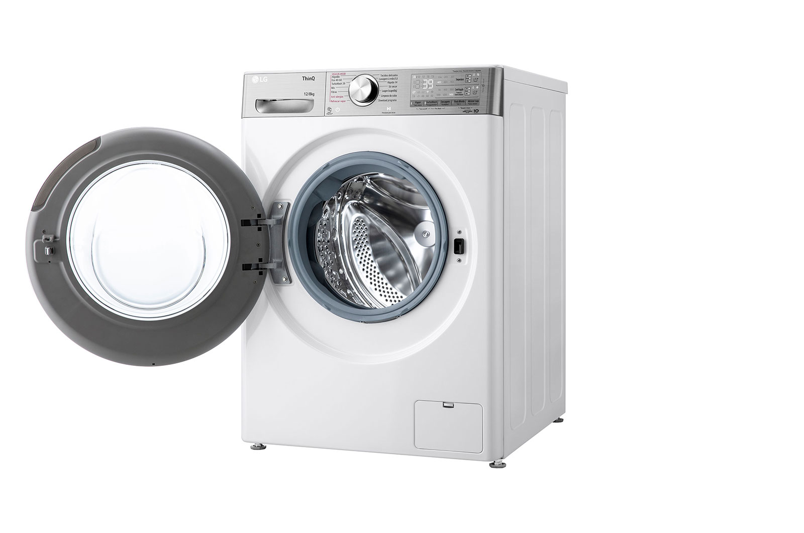 LG Máquina de lavar e secar roupa LG F4DV9512P2W, 12/8 kg, eficiência energética A/E, 1400 r.p.m., AI DD™, Steam+™, TurboWash360™, ezDispense™, EcoHybrid™, branco, F4DV9512P2W