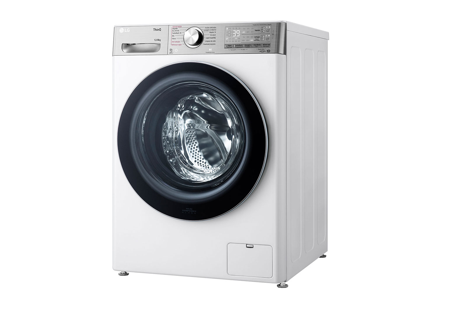 LG Máquina de lavar e secar roupa LG F4DV9512P2W, 12/8 kg, eficiência energética A/E, 1400 r.p.m., AI DD™, Steam+™, TurboWash360™, ezDispense™, EcoHybrid™, branco, F4DV9512P2W