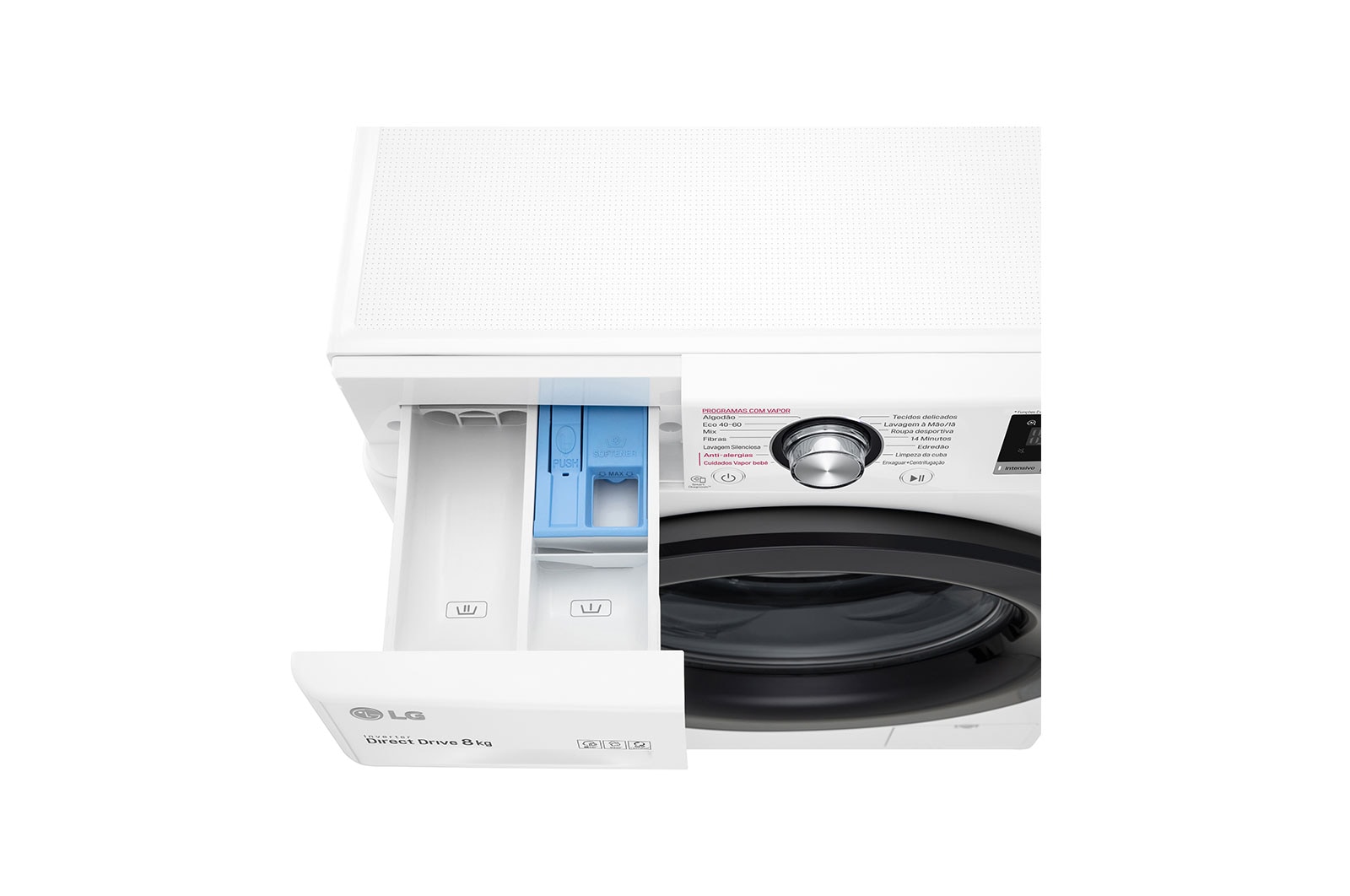 LG Máquina de lavar roupa LG F4WV3008S6W, 8 kg, eficiência energética C, 1400 r.p.m., AI DD™, Steam™, branco, F4WV3008S6W