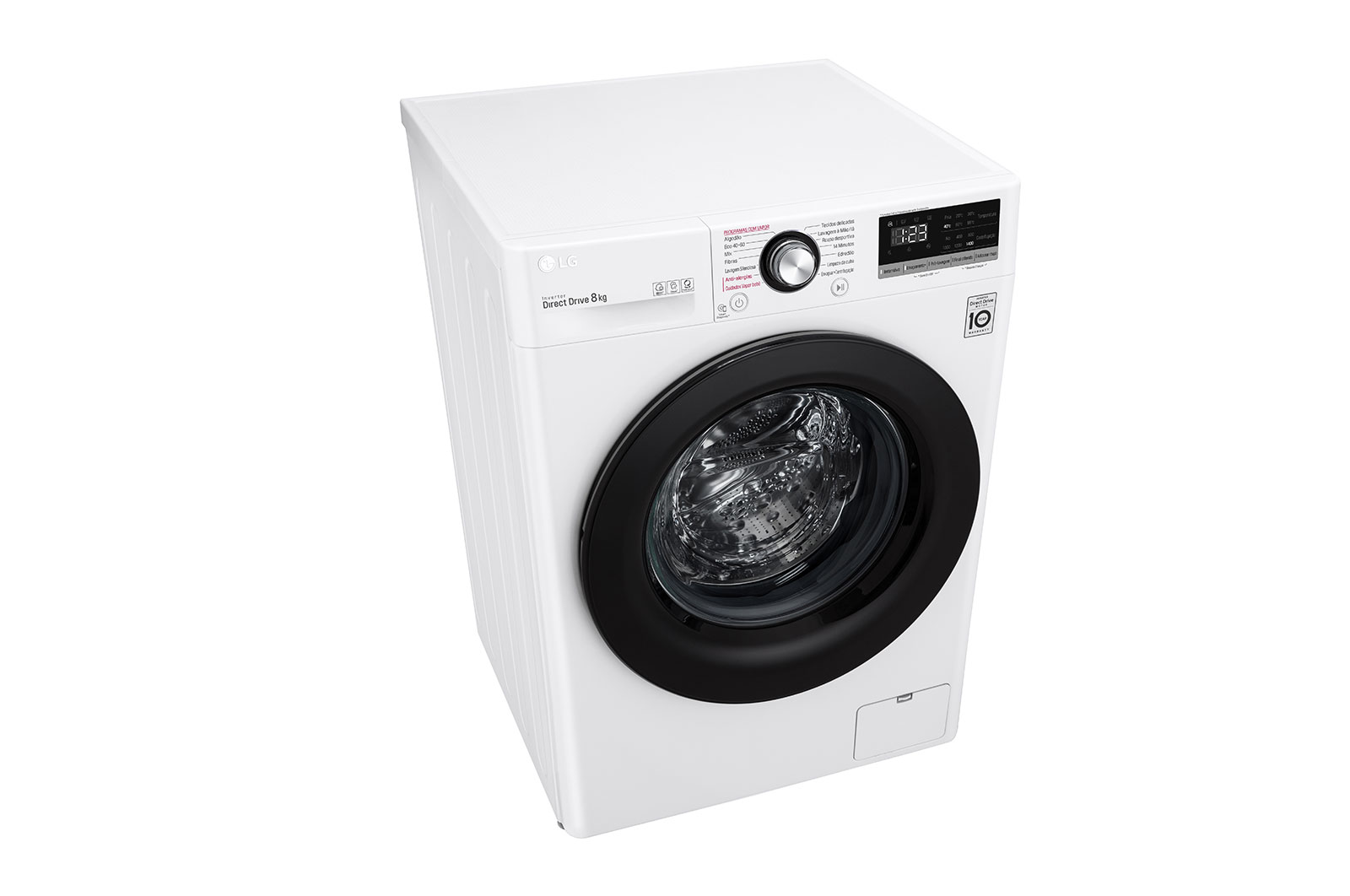 LG Máquina de lavar roupa LG F4WV3008S6W, 8 kg, eficiência energética C, 1400 r.p.m., AI DD™, Steam™, branco, F4WV3008S6W