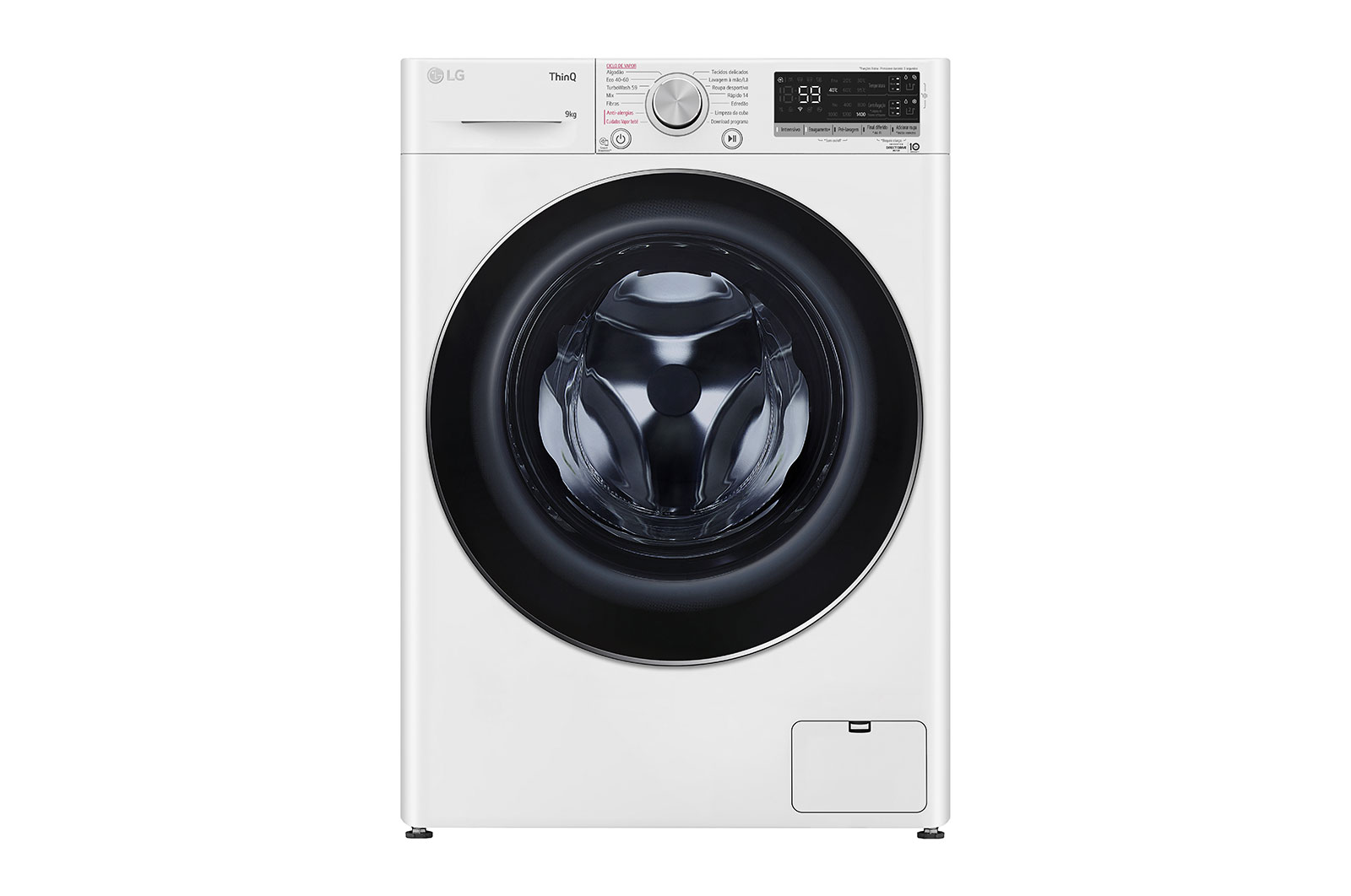 LG Máquina de lavar roupa LG F4WV5509S2W, 9 kg, eficiência energética B, 1400 r.p.m., AI DD™, Steam™, TurboWash™, ezDispense™, branco, F4WV5509S2W