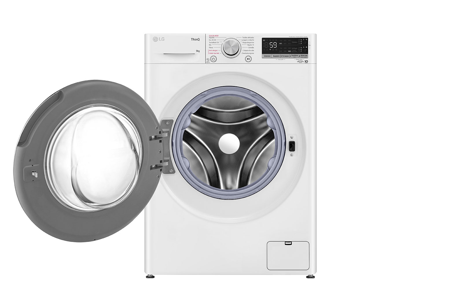 LG Máquina de lavar roupa LG F4WV5509S2W, 9 kg, eficiência energética B, 1400 r.p.m., AI DD™, Steam™, TurboWash™, ezDispense™, branco, F4WV5509S2W