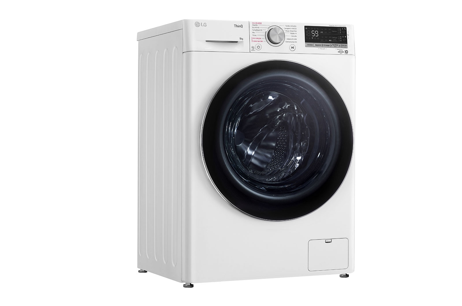 LG Máquina de lavar roupa LG F4WV5509S2W, 9 kg, eficiência energética B, 1400 r.p.m., AI DD™, Steam™, TurboWash™, ezDispense™, branco, F4WV5509S2W