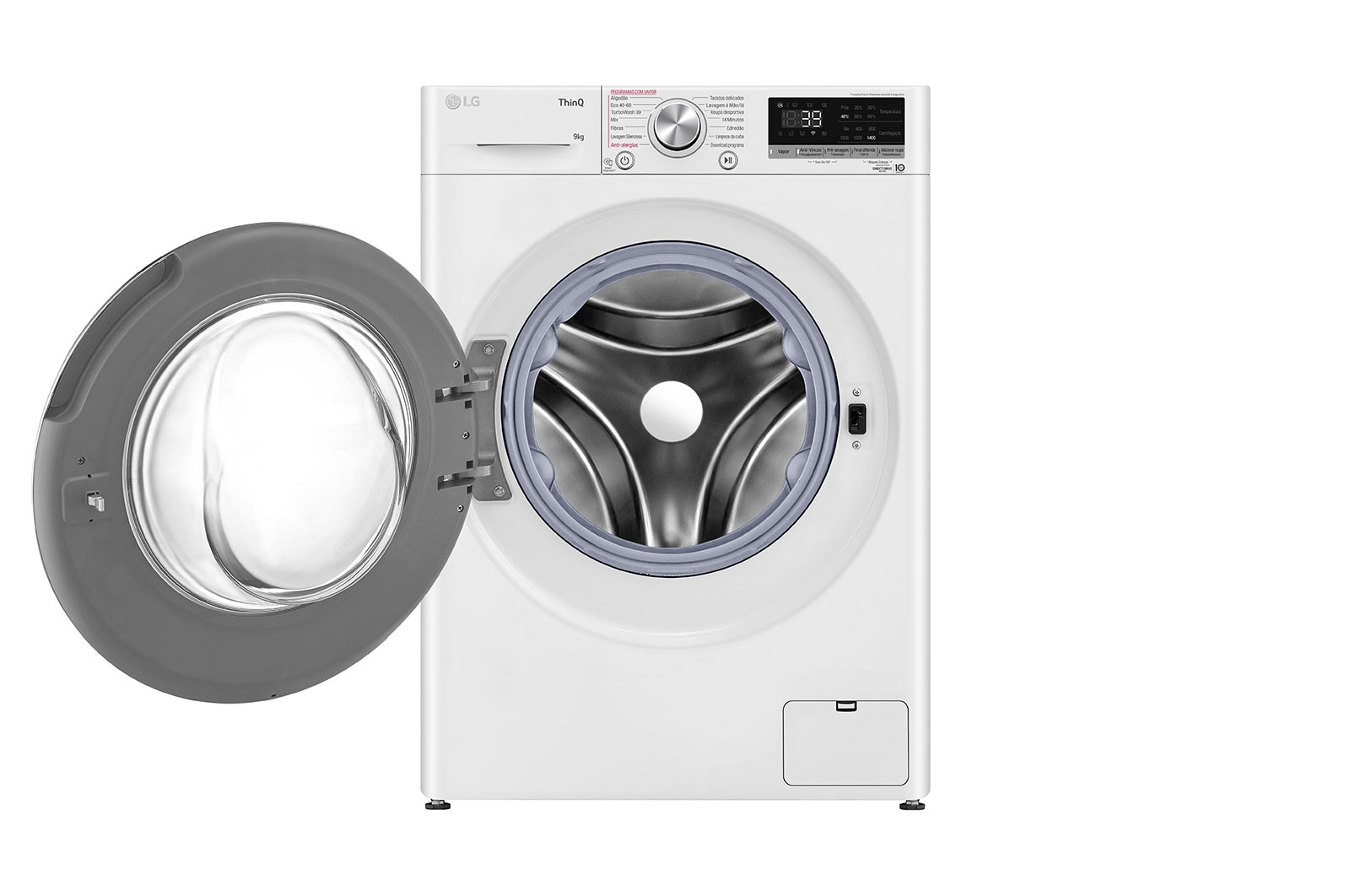 LG Máquina de lavar roupa LG F4WV7009S1W, 9 kg, eficiência energética A, 1400 r.p.m., AI DD™, Steam™, TurboWash360™, branco, F4WV7009S1W