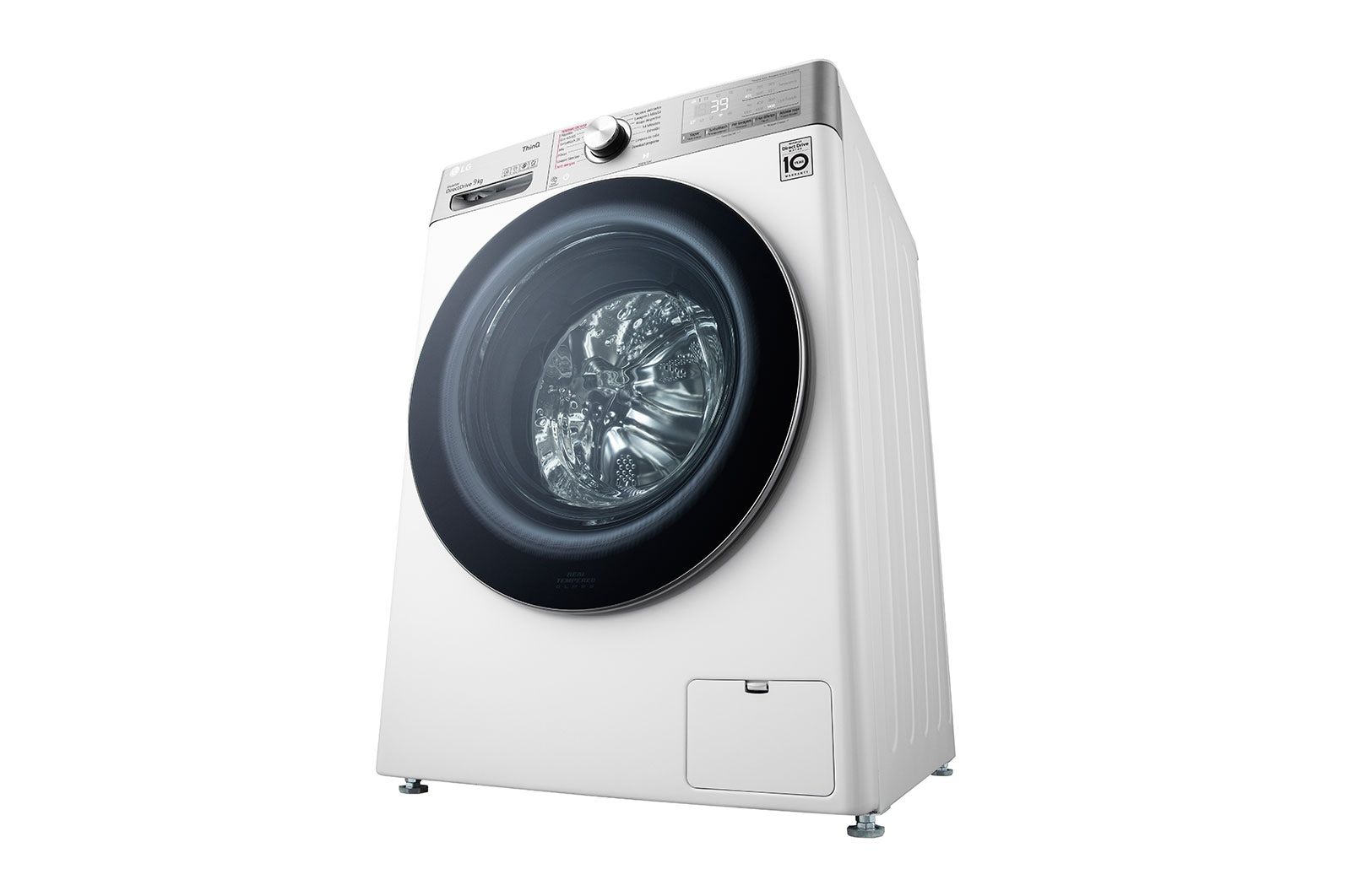 LG Máquina de lavar roupa LG F4WV9009P2W, 9 kg, eficiência energética A, 1400 r.p.m., AI DD™, Steam+™, TurboWash360™, branco, F4WV9009P2W