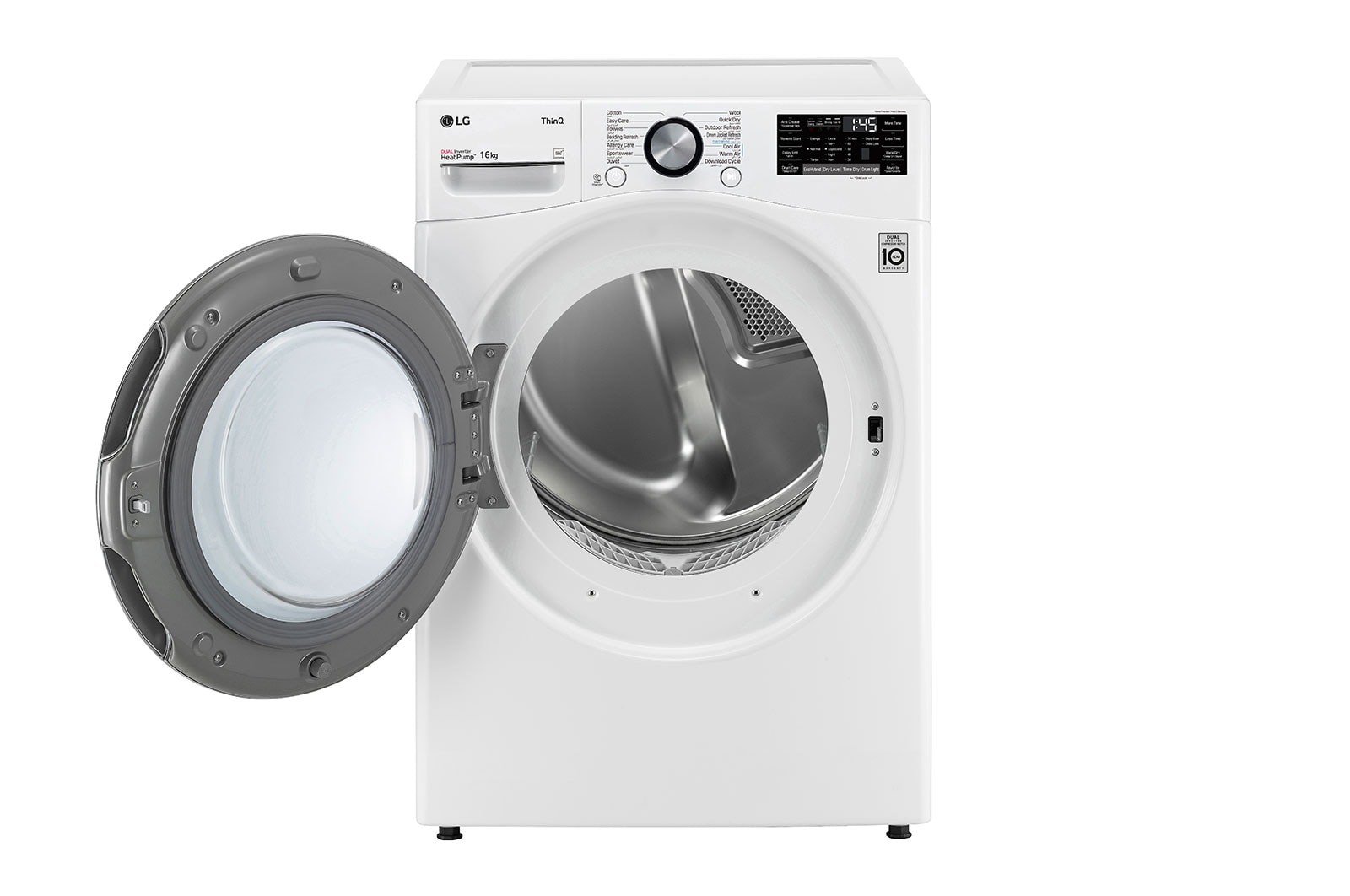 LG Máquina de secar roupa | 16 kg | Dual Inverter Heat Pump™ | Etiqueta energética A+++ | EcoHybrid™ | Limpeza automática condensador, RH16U8AVCW