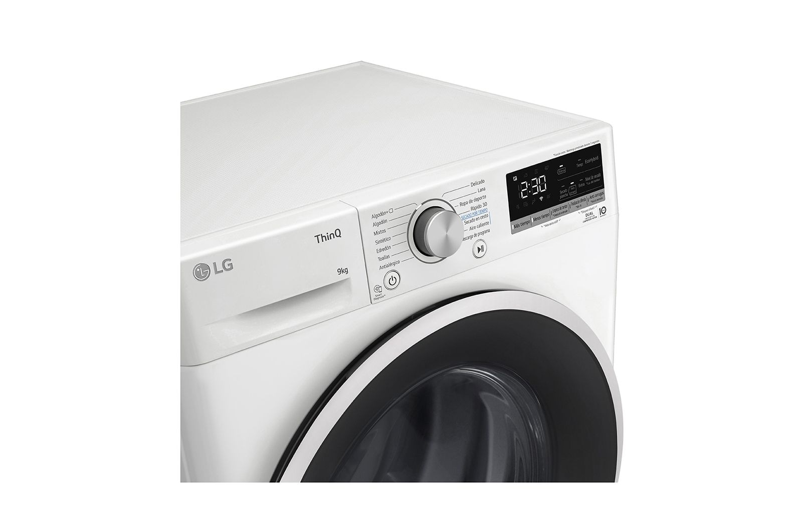 LG Máquina de secar roupa | 9 kg | Dual Inverter Heat Pump™ | Etiqueta energética A++ | EcoHybrid™ | Limpeza automática condensador, RH90V5AV6N