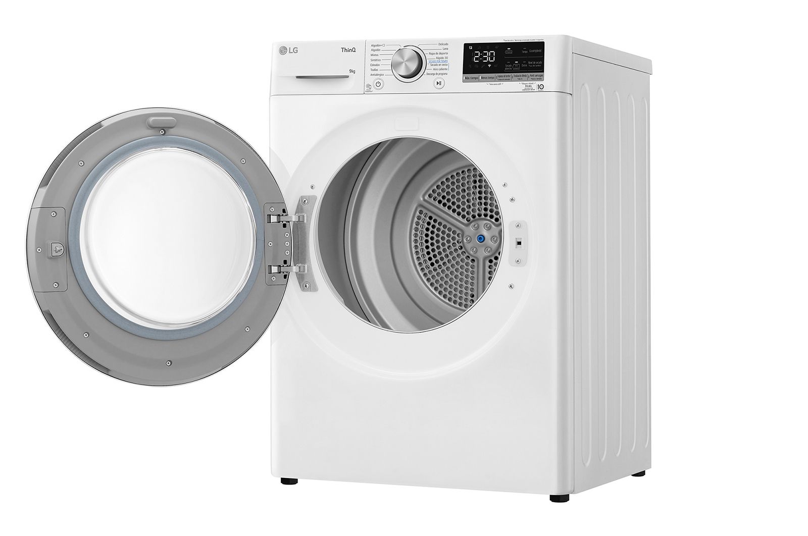 LG Máquina de secar roupa | 9 kg | Dual Inverter Heat Pump™ | Etiqueta energética A++ | EcoHybrid™ | Limpeza automática condensador, RH90V5AV6N