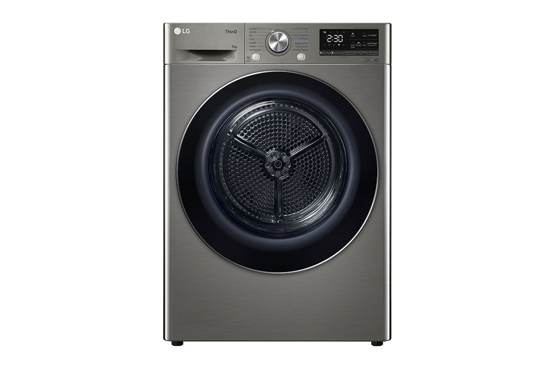 LG Máquina de secar roupa | 9 kg | Dual Inverter Heat Pump™ | Etiqueta energética A+++ | EcoHybrid™ | Limpeza automática condensador, RH90V9PV2N