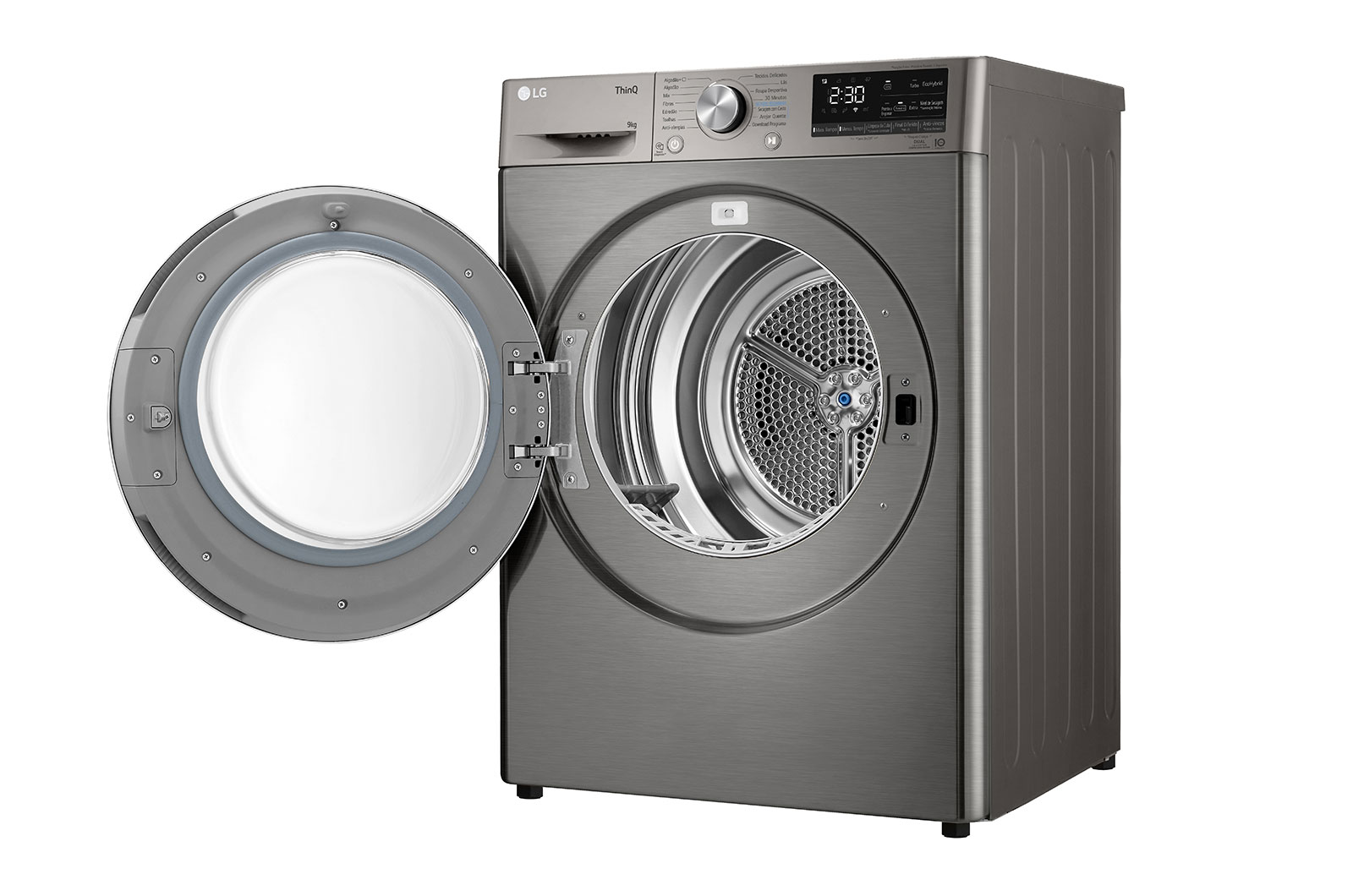 LG Máquina de secar roupa | 9 kg | Dual Inverter Heat Pump™ | Etiqueta energética A+++ | EcoHybrid™ | Limpeza automática condensador, RH90V9PV2N