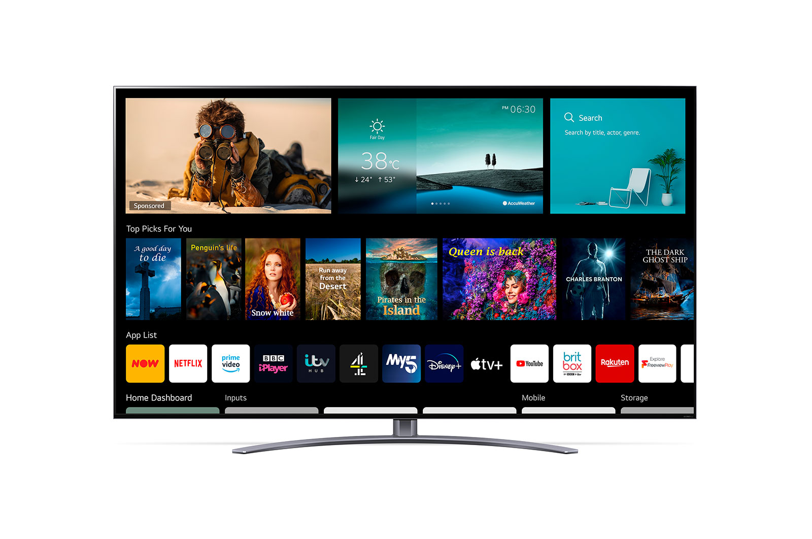 LG QNED MiniLED TV 4K, série QNED91, Processador α7 Gen4 AI, webOS 6.0, 65QNED916PA