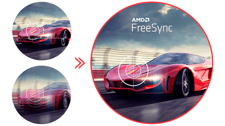 AMD FreeSync oferece Movimento Fluido e Rápido.