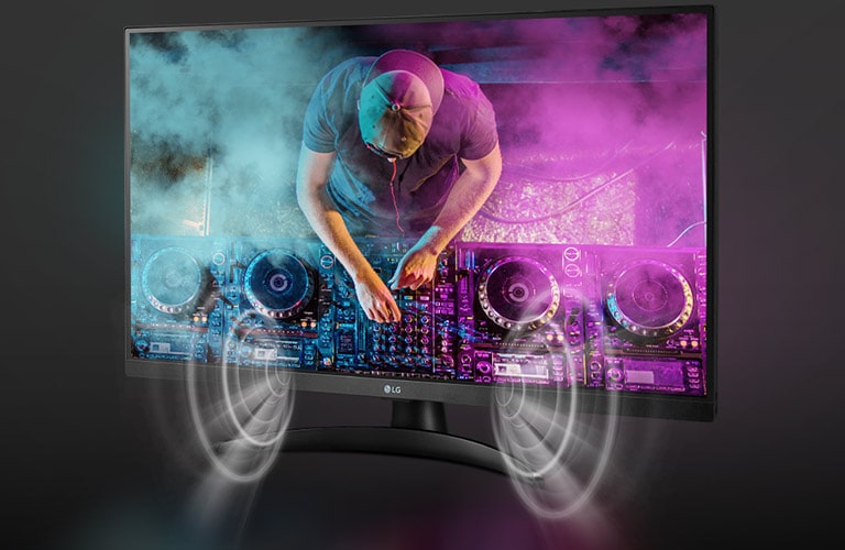 uma experiência imersiva com 2 altifalantes estéreo de 5 W