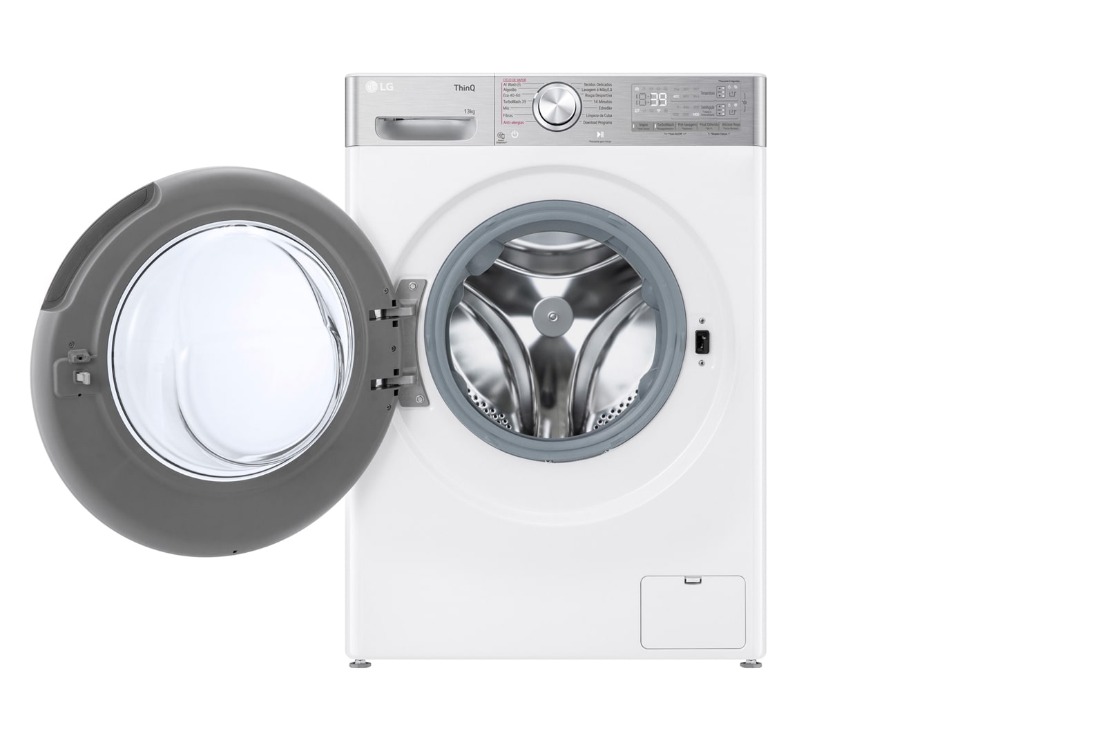 LG Máquina de lavar roupa LG F4WR9513A2W, 13 kg, eficiência energética A-20%, 1400 r.p.m., AI DD™, Steam+™, TurboWash360™, ezDispense™, branco, F4WR9513A2W