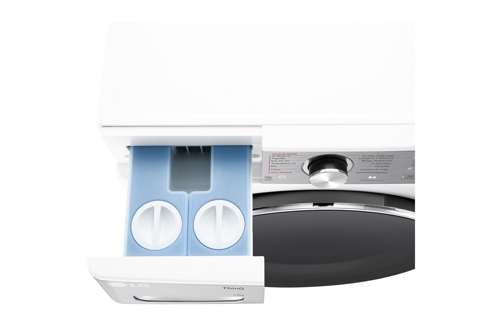 LG Máquina de lavar roupa LG F4WR9513A2W, 13 kg, eficiência energética A-20%, 1400 r.p.m., AI DD™, Steam+™, TurboWash360™, ezDispense™, branco, F4WR9513A2W