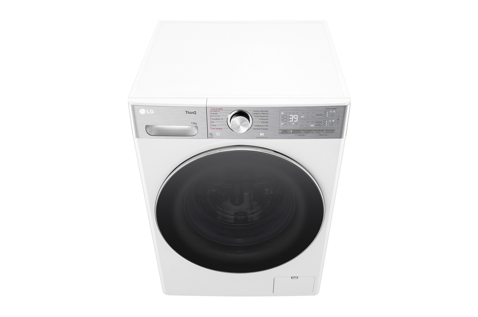 LG Máquina de lavar roupa LG F4WR9513A2W, 13 kg, eficiência energética A-20%, 1400 r.p.m., AI DD™, Steam+™, TurboWash360™, ezDispense™, branco, F4WR9513A2W