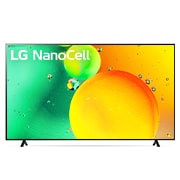 Uma vista frontal da TV LG NanoCell