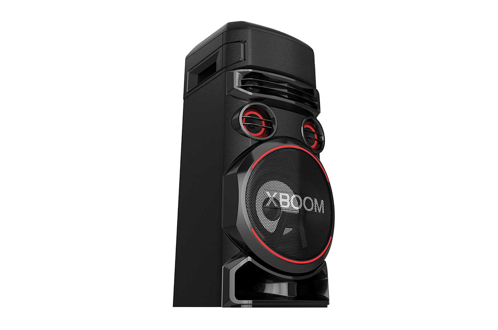 LG XBOOM RN7 ، مكبر صوت 2 بوصة × 2 ، متوسط 3 بوصات × 2 ، مكبر صوت 8 بوصة ، تعزيز جهير فائق ، انفجار جهير مزدوج ، ستروب للحفلات ، تطبيق دي جي ولوحة دي جي ، كاريوكي ستار والتحكم الصوتي ، مدخل جيتار , RN7