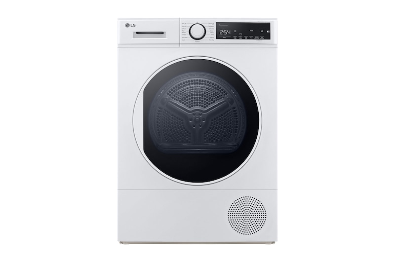 LG مجفف 8 كيلو، مضخة الحرارية لعناية دائمة وتوفير بالطاقة، تصنيف A++، لون ابيض مع مستشعر تجفيف من ال جي السعودية, RH80T2AP6RM