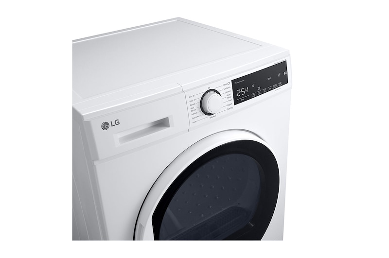 LG مجفف 8 كيلو، مضخة الحرارية لعناية دائمة وتوفير بالطاقة، تصنيف A++، لون ابيض مع مستشعر تجفيف من ال جي السعودية, RH80T2AP6RM