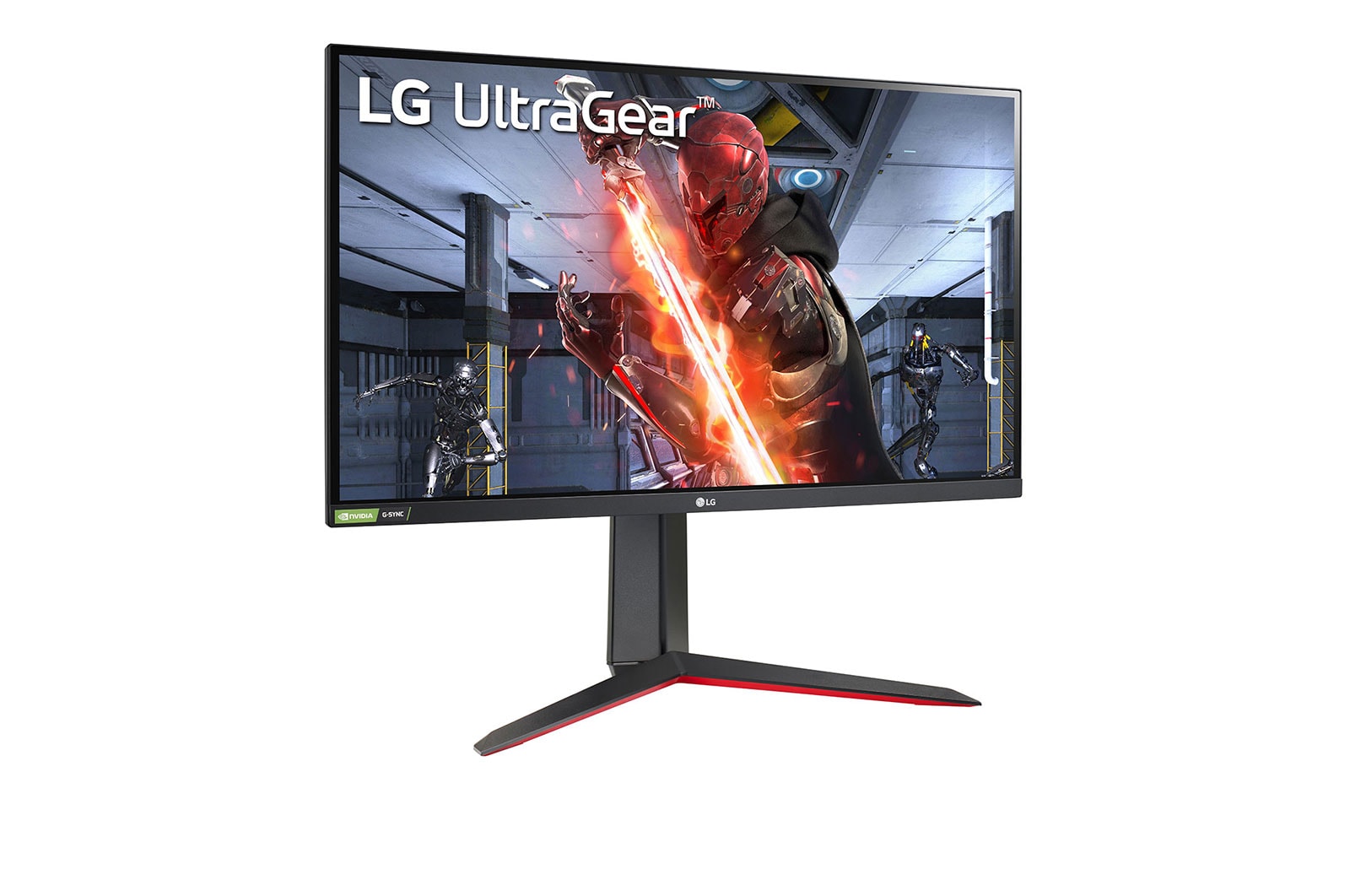 LG شاشة ألعاب UltraGear™ Full HD IPS بحجم 27 بوصة (GtG) ومتوافقة مع NVIDIA® G-SYNC®, 27gn650-b