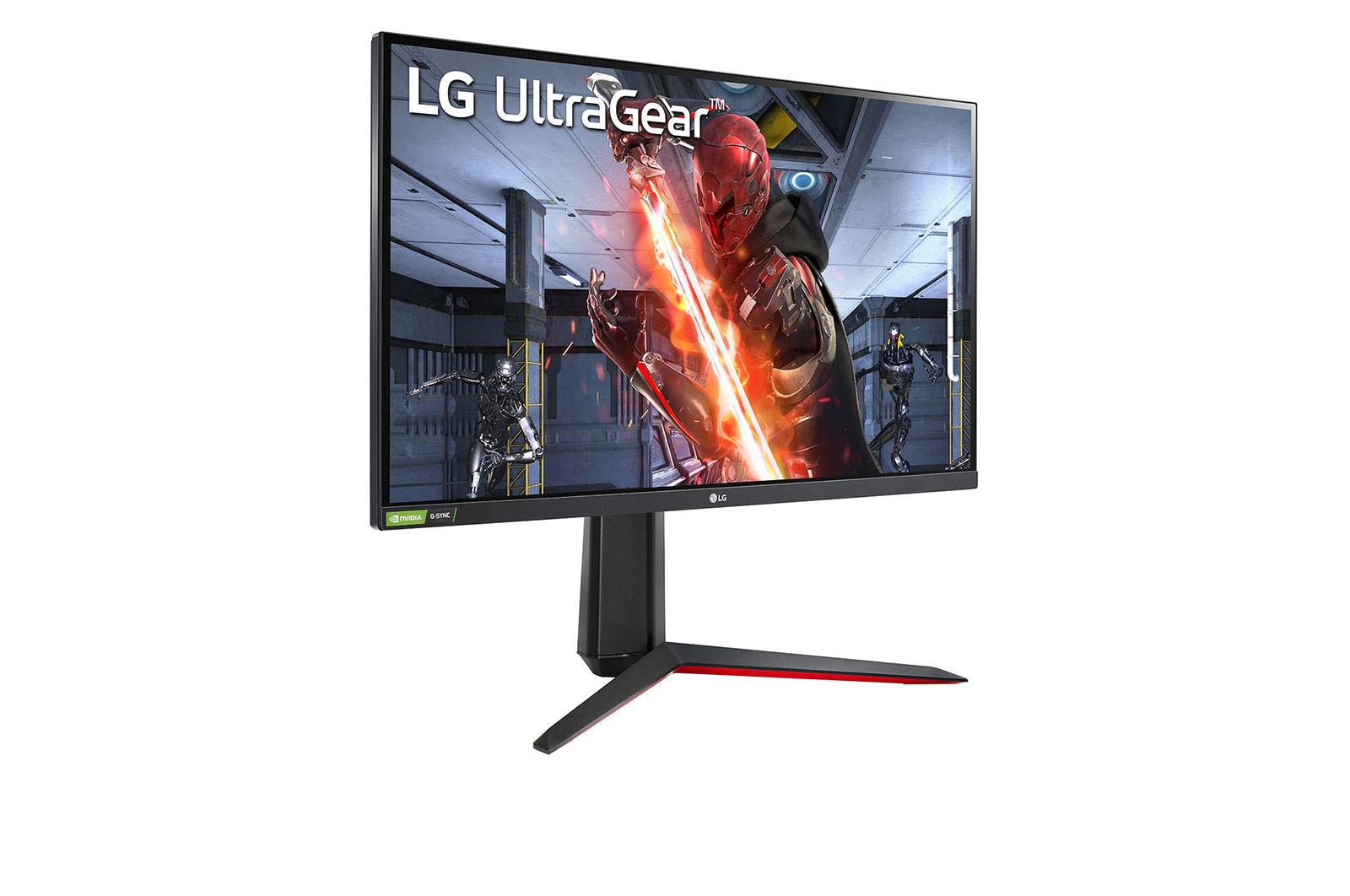 LG شاشة ألعاب UltraGear™ Full HD IPS بحجم 27 بوصة (GtG) ومتوافقة مع NVIDIA® G-SYNC®, 27gn650-b