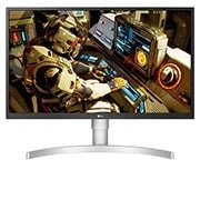 LG شاشة مقاس 27 بوصة بتقنية IPS LED ودقة 4K UHD وتدعم معيار HDR ومزودة بمنفذ USB-C, 27UP550N-W