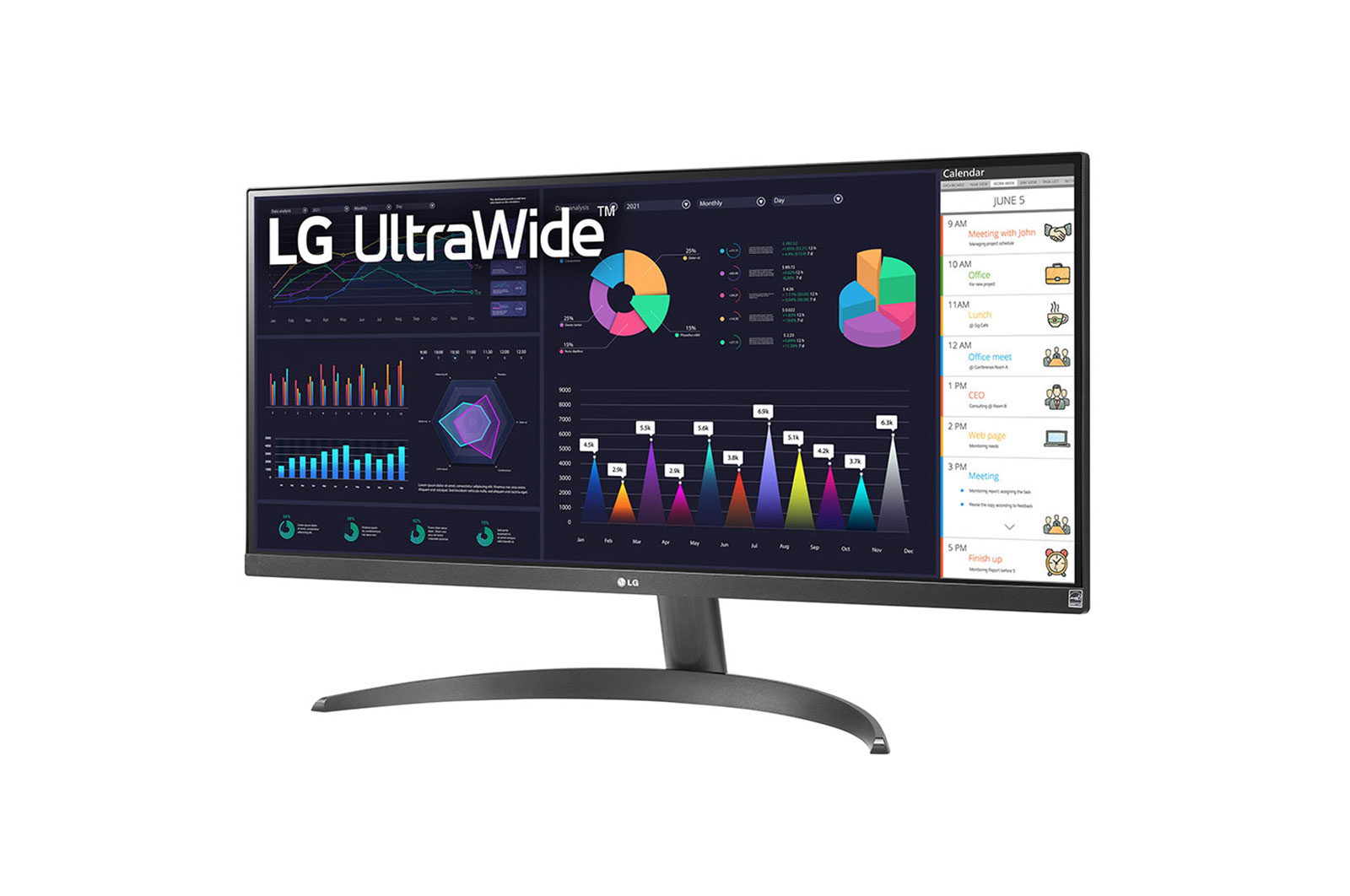 LG شاشة ™LG UltraWide مقاس 29 بوصة بدقة FHD وتقنية IPS, 29WQ500-B