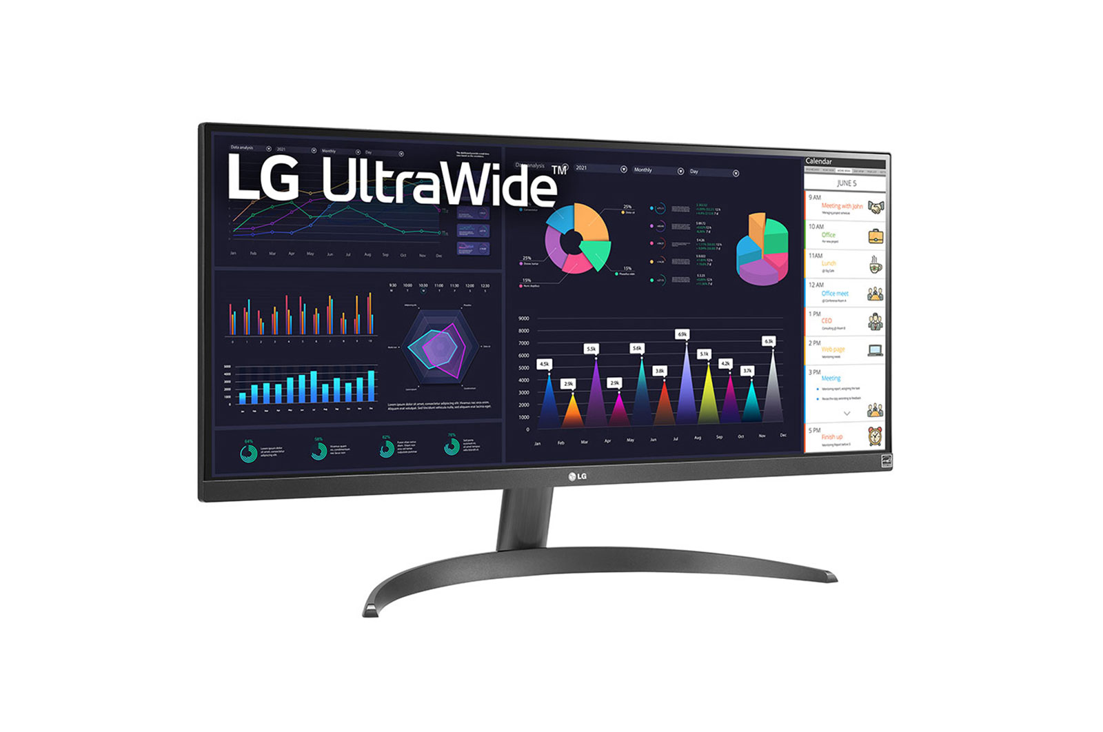 LG شاشة ™LG UltraWide مقاس 29 بوصة بدقة FHD وتقنية IPS, 29WQ500-B