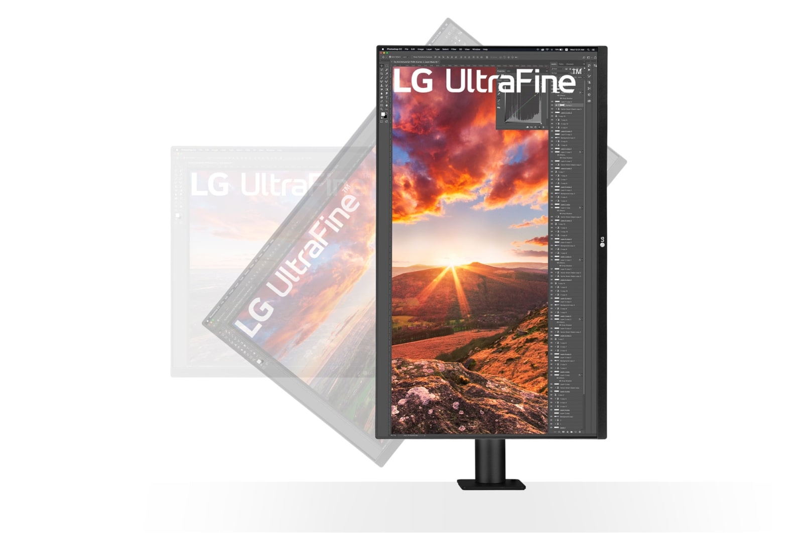 LG شاشة UHD 4K Ergo IPS بحجم 31.5 بوصة مع USB Type-C™, 32UN880-B