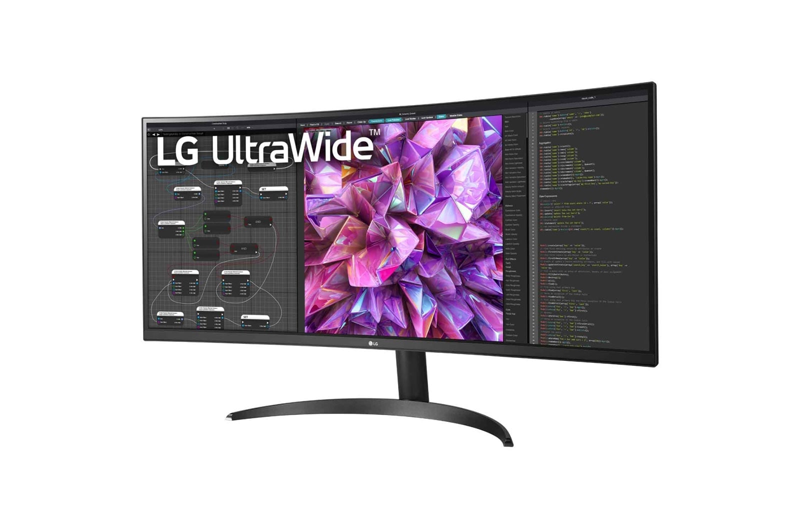 LG شاشة UltraWide™ 21:9 منحنية QHD<br> (3440 × 1440) بحجم 34 بوصة, 34WQ60C-B