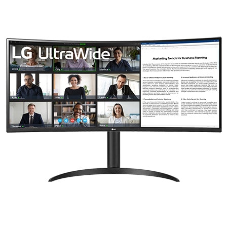 شاشة UltraWide منحنية مقاس 34 بدقة QHD من إل جي