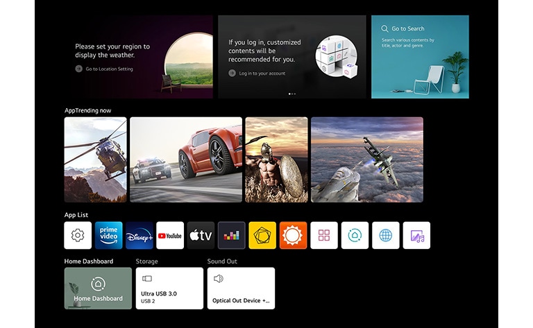 يمكنك الوصول إلى منصة Disney وYouTube وApple TV، وغيرها الكثير عبر نظام التشغيل webOS 22.*