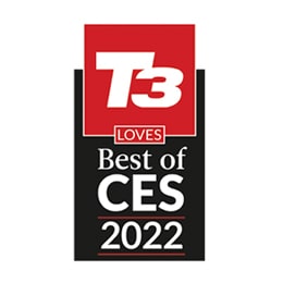 شعار T3 Best of CES 2022.