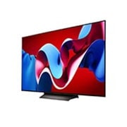 صورة جانبية مائلة لليسار لتلفزيون LG OLED evo TV،‏ OLED C4