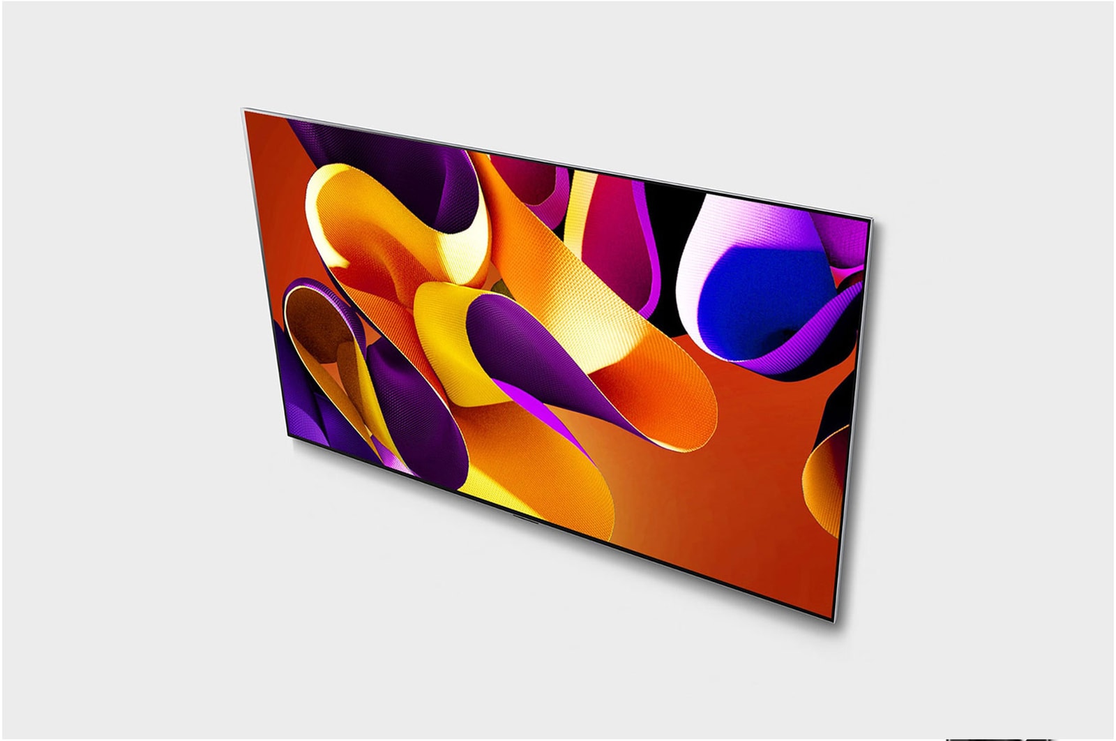 صورة بزاوية من الأعلى لتلفزيون LG OLED evo TV، OLED G4