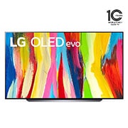 LG إل جي أوليد 4K تلفاز ذكي 83 بوصة السلسة C2, معالج ألفا 9 الجيل الخامس, جي-سينك, وفري سينك للألعاب ومعدل إستجابة 1 ملي ثانية., OLED83C26LA