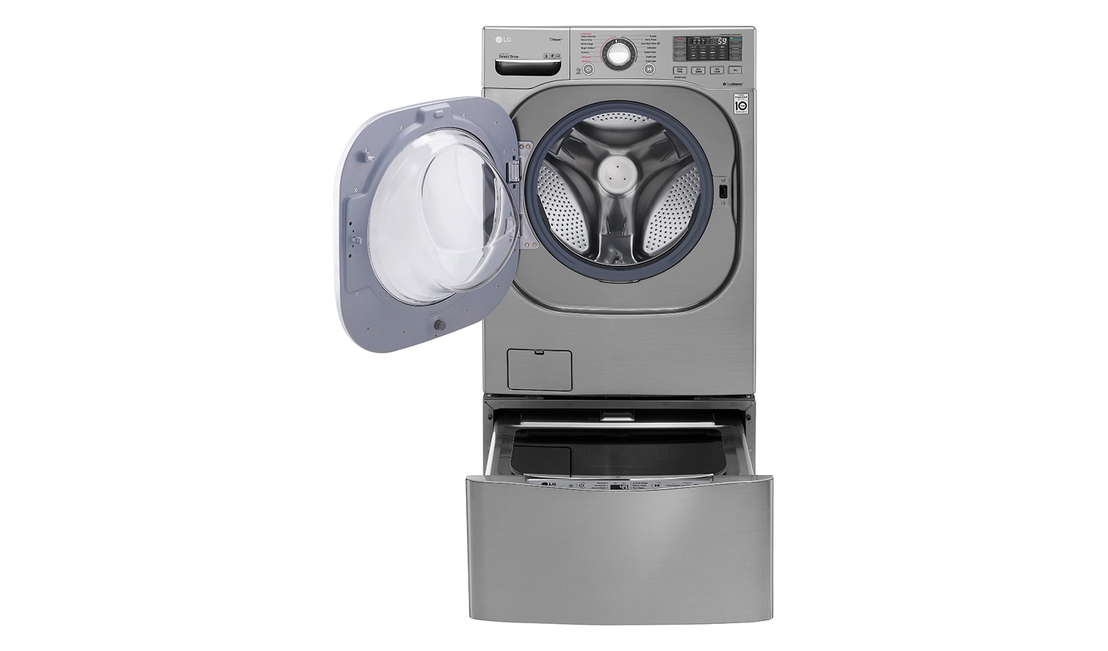 LG حمولتان للغسيل 20 كجم + 11 كجم مع غسالة LG TWINWash™, WS2011XM