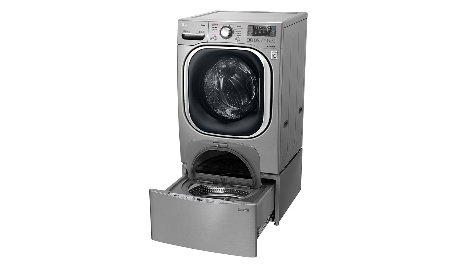 LG حمولتان للغسيل 20 كجم + 11 كجم مع غسالة LG TWINWash™, WS2011XM