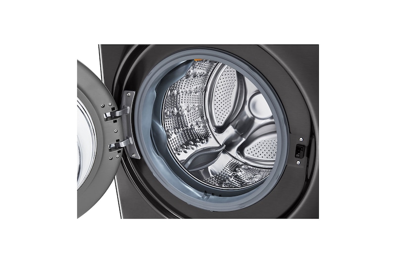 LG سعة 21 كجم، تحميل أمامي، لون أسود، AI DD، TurboWash 360، تنظيف بالبخار, WS2112BST