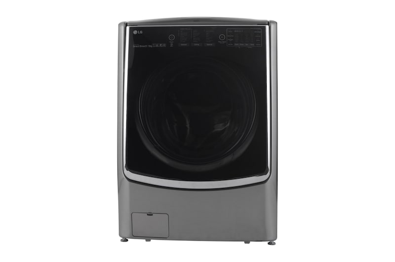 LG إل جي غسالة امامية، 21 كيلو غسيل /12 كيلو تجفيف، بلون فضي، تدعم تطبيق ThinQ (عبر اتصال Wi-Fi)، بتقنية TrueSteam، وTurbo Wash, WST2112XMN