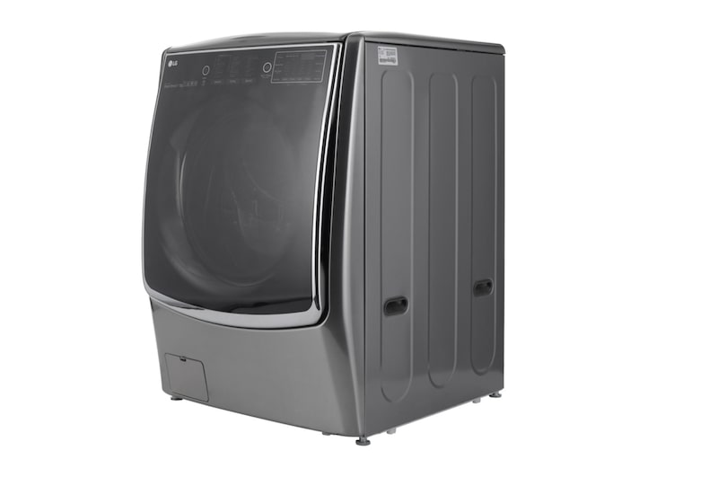 LG إل جي غسالة امامية، 21 كيلو غسيل /12 كيلو تجفيف، بلون فضي، تدعم تطبيق ThinQ (عبر اتصال Wi-Fi)، بتقنية TrueSteam، وTurbo Wash, WST2112XMN