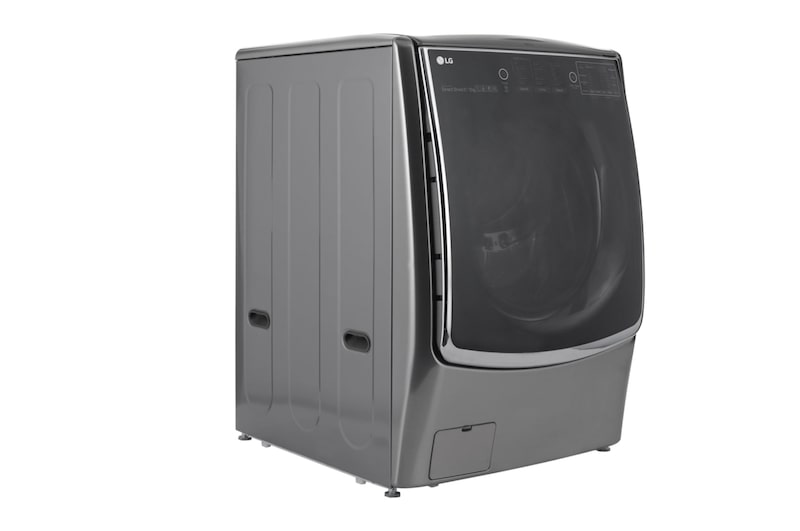 LG إل جي غسالة امامية، 21 كيلو غسيل /12 كيلو تجفيف، بلون فضي، تدعم تطبيق ThinQ (عبر اتصال Wi-Fi)، بتقنية TrueSteam، وTurbo Wash, WST2112XMN