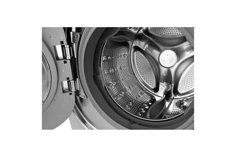 LG إل جي غسالة امامية، 21 كيلو غسيل /12 كيلو تجفيف، بلون فضي، تدعم تطبيق ThinQ (عبر اتصال Wi-Fi)، بتقنية TrueSteam، وTurbo Wash, WST2112XMN