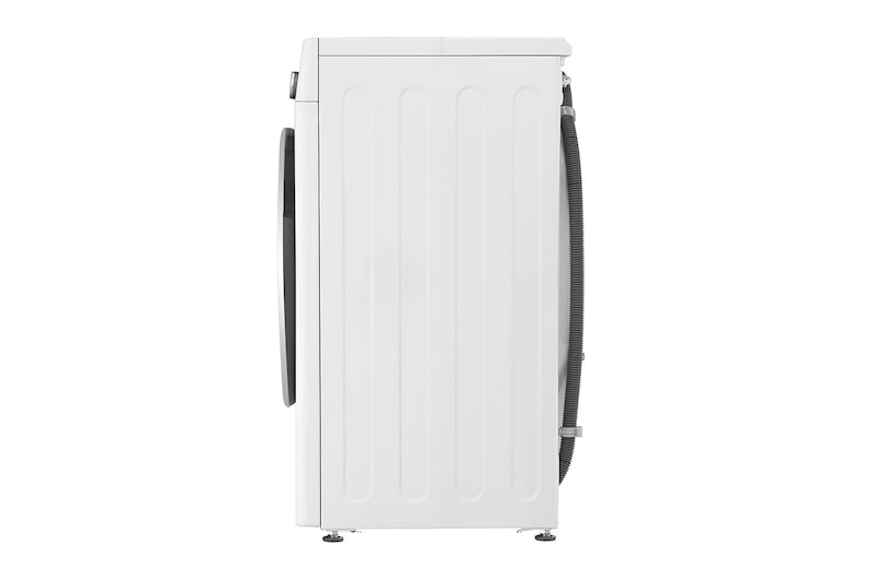 LG غسالة سعة 8 كجم مع مجفف سعة 5 كجم، غسالة ذات تحميل أمامي مزودة بميزة AI DD ™ (عناية ذكية مع حماية أكبر بنسبة 18٪ للأقمشة) ، غسالة ومجفف في جهاز واحد ، بخار ، سعة أكبر في نفس الحجم ، SmartThinQ ™ (Wi-Fi) ، باب زجاجي الفولاذ المقاوم للصدأ رافع., WSV0805WH