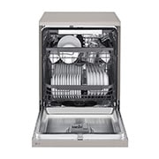 LG 14 Place Setting Dishwasher, Platinum Silver Color,Quad Wash, Easy Rack plus, Less Noise, Dual zone Wash, Turbo Cycle,Inverter Direct Drive Motor,Smart ,ThinQ, DFC415FPE