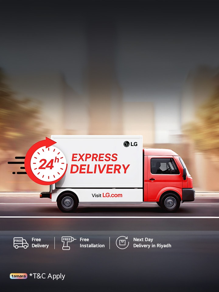 Save up to 200 SAR with LG Free Delivery and Installation